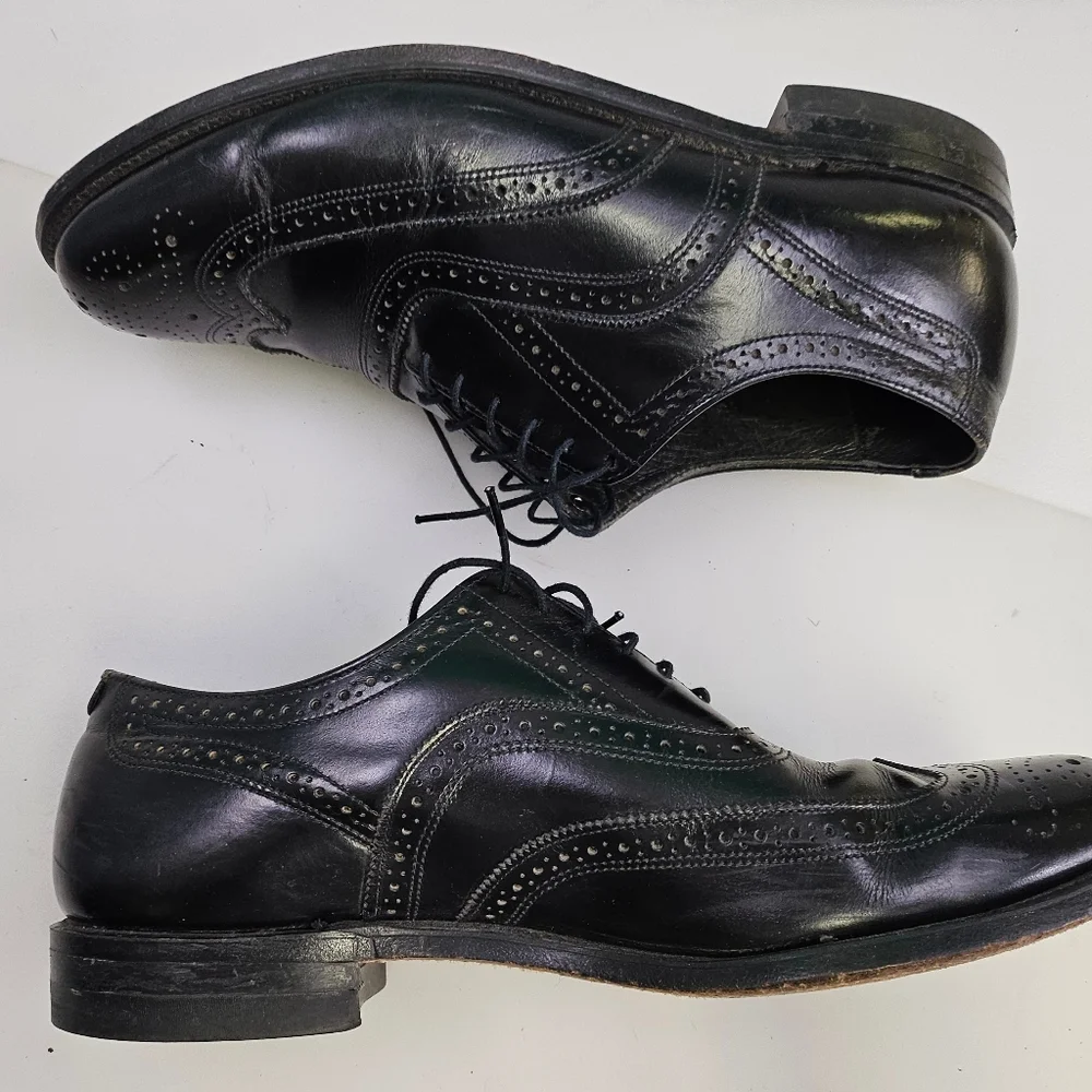 Executive Imperial O'Sullivan Wingtip Brouge Black Dress Shoes 68035L8 Mens‎ 10
